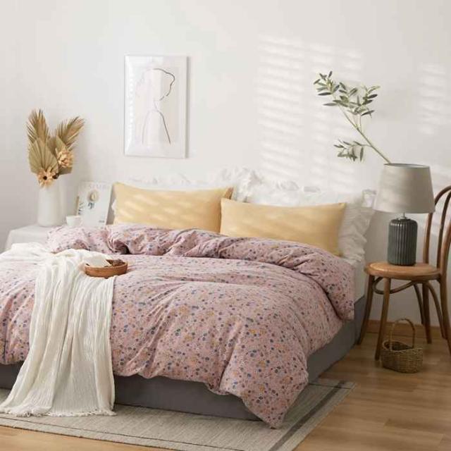 YOYOSTAR 掛ふとんカバー セミダブル超ロング 180x230cm 綿100% 天竺ニット Tシャツ生地 やわらかな肌ざわり リバーシブル コットン 掛けカバー 単品 フィット感 花柄