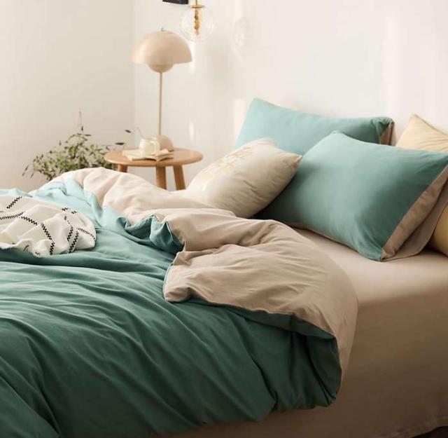 YOYOSTAR 掛ふとんカバー セミダブル超ロング 170x230cm 綿100% 天竺ニット Tシャツ生地 やわらかな肌ざわり リバーシブル コットン 掛けカバー 単品 フィット感 ライトブルーxベージュ 無地 7,720円