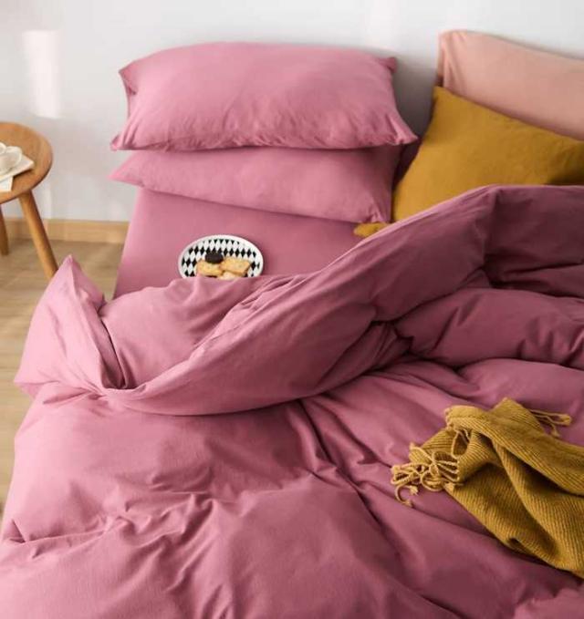 YOYOSTAR 掛ふとんカバー セミダブルロング 170x220cm 綿100% 天竺ニット Tシャツ生地 やわらかな肌ざわり リバーシブル コットン 掛けカバー 単品 フィット感 ローズ 無地