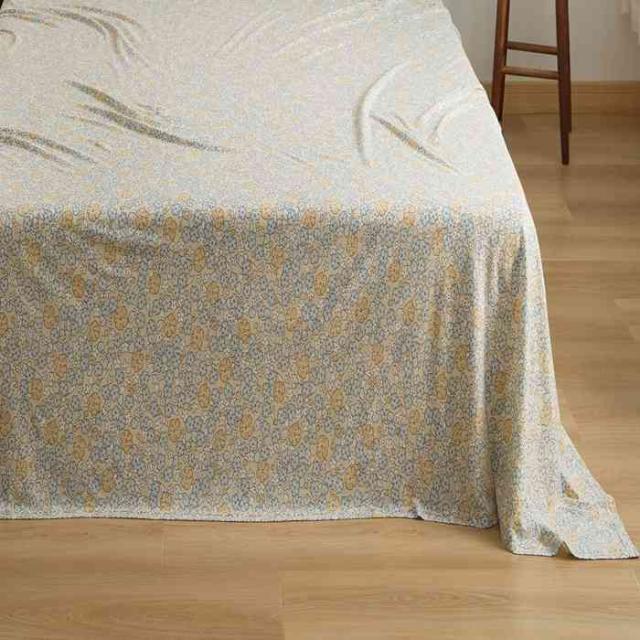 YOYOSTAR フラットシーツ 伸びる シングル 綿100% ベッドシーツ 肌になじむ天竺ニット敷シーツ 防ダニ 160x250cm 抗菌 花柄 5,341円