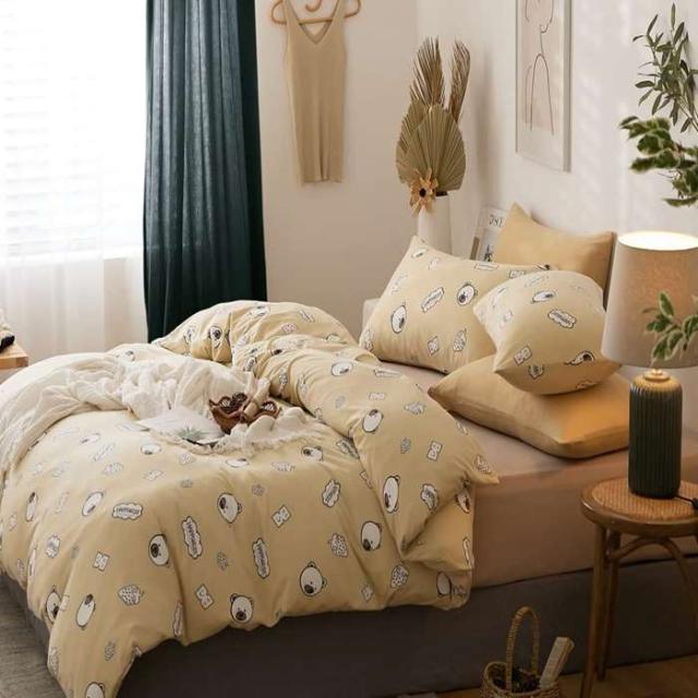 YOYOSTAR 掛ふとんカバー セミダブル超ロング 180x230cm 綿100% 天竺ニット Tシャツ生地 やわらかな肌ざわり リバーシブル コットン 掛けカバー 単品 フィット感 犬柄