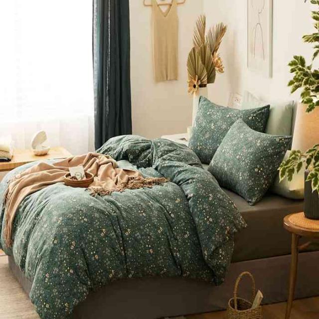 YOYOSTAR 掛ふとんカバー セミダブルロング 180x220cm 綿100% 天竺ニット Tシャツ生地 やわらかな肌ざわり リバーシブル コットン 掛けカバー 単品 フィット感 花柄