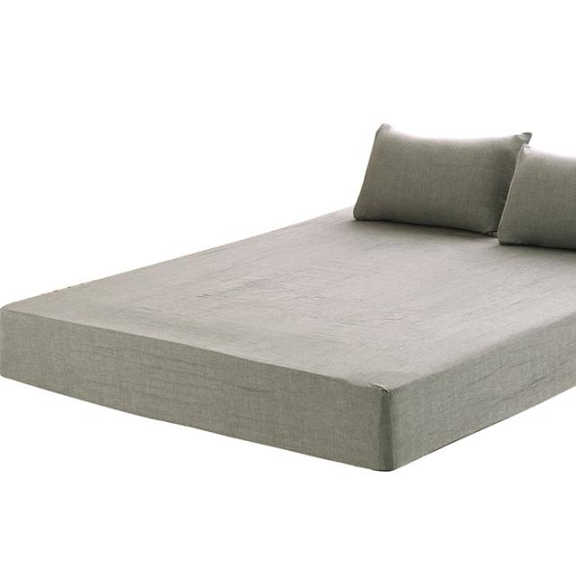 YOYOSTAR ボックスシーツ セミダブル ベッドシーツ オーガニックコットン 洗いざらしの綿100% マチ30?p BOXシーツ 防ダニ グレーの通販は