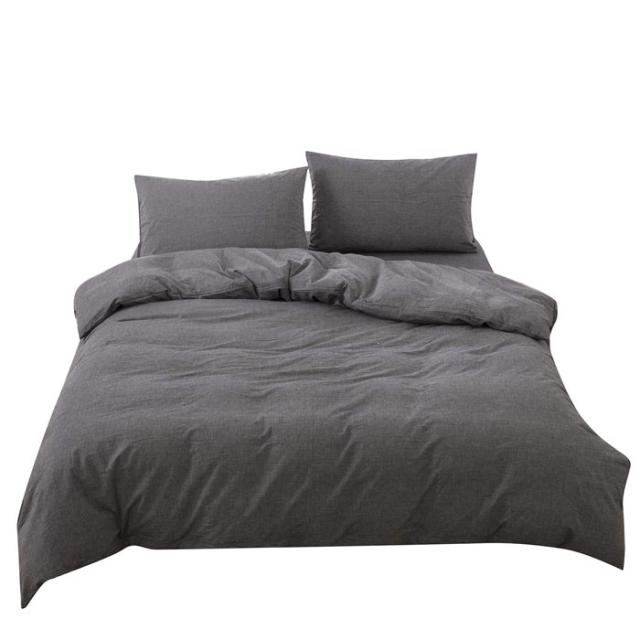 YOYOSTAR 布団カバー 3点セット シングル オーガニックコットン 洋式・和式兼用 寝具カバーセット 洗いざらしの綿100% 掛け布団カバー ボックスシーツ 枕カバー 無地 防ダニ (ダークグレー)の通販は