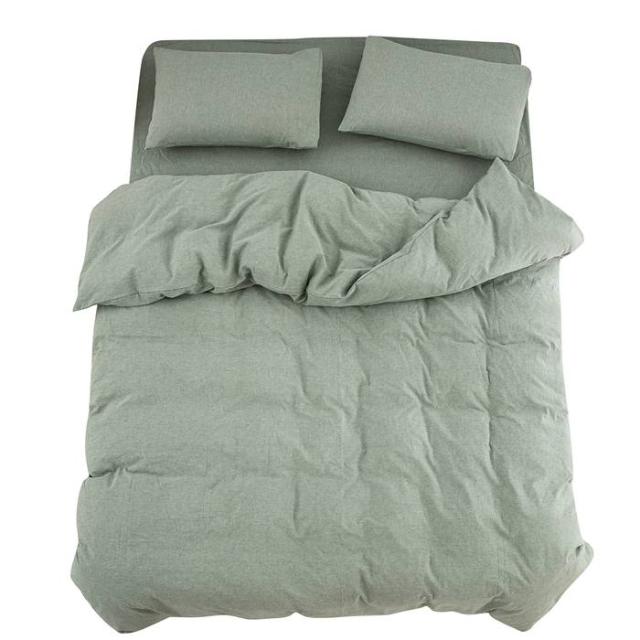 YOYOSTAR 布団カバー 3点セット セミダブル オーガニックコットン 洋式・和式兼用 寝具カバーセット 洗いざらしの綿100% 掛け布団カバー ボックスシーツ 枕カバー 無地 防ダニ (グリーン)の通販は 12,309円