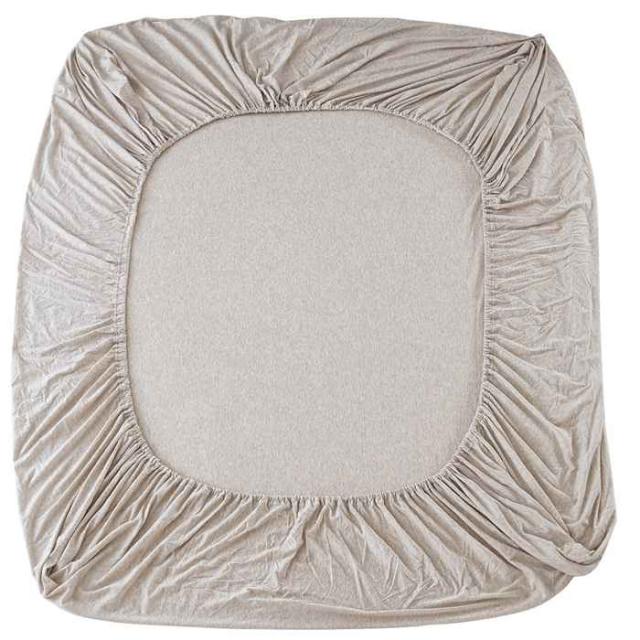 YOYOSTAR ボックスシーツ セミダブル クリーム 綿100％ ベッドシーツ 肌になじむ天竺ニット マットレスカバー 防ダニ 抗菌の通販は 6,242円