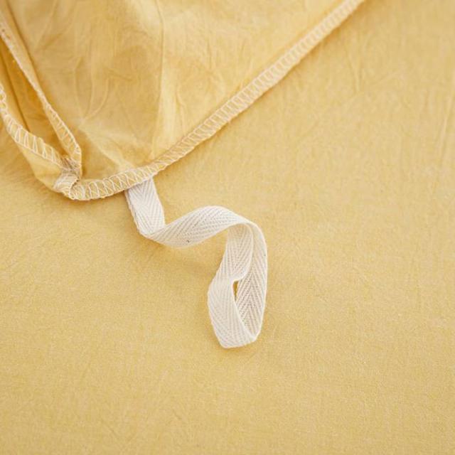 YOYOSTAR 布団カバー 3点セット シングル オーガニックコットン 洋式・和式兼用 寝具カバーセット 洗いざらしの綿100% 掛け布団カバー ボックスシーツ 枕カバー 無地 防ダニ (イエロー)の通販は