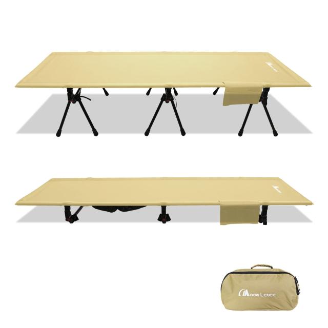 YOYOSTAR コット キャンプ用 第4代 アウトドアベッド ワイド 2WAY ハイ/ロー切替可能 組立簡易 折りたたみ式 コンパクト キャリーバッグ付き 耐荷重180kg アップグレード版 説明書付きの通販は