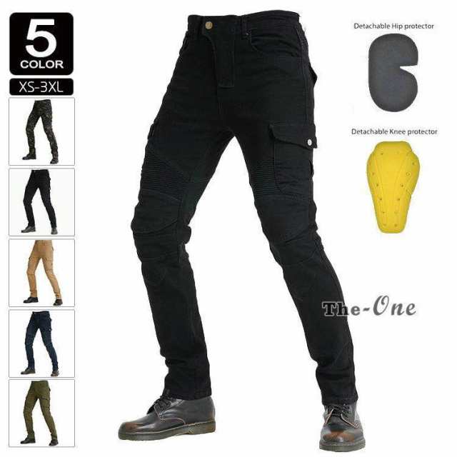 バイクパンツ パンツ バイク用 バイクウェア メンズ 膝パッド付き プロテクター付き 耐磨 デニム バイクジーンズ ライダースパンツの通販は 7,497円