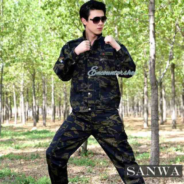 サバゲー装備 迷彩服 上下セット ミリタリーウェア 戦闘服 耐磨耗