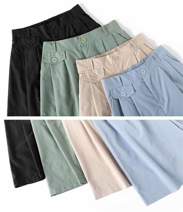 ワイドパンツ レディース ガウチョパンツ 夏 涼しい 七分丈 スカーチョ 楽ちん ゆったり ボトムス オフィス ルームウェア 体型 ガウチョ・スカーチョ
