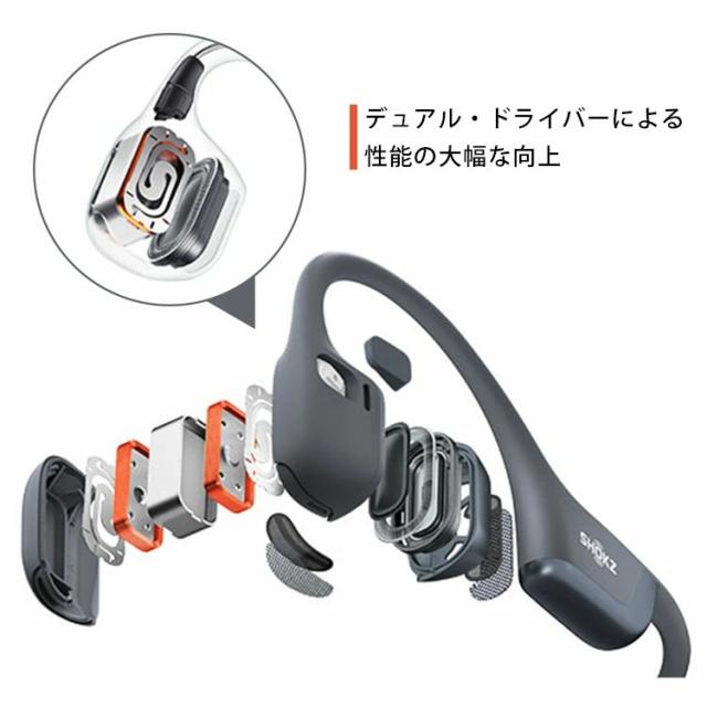 SHOKZ OPEN RUN PRO2 ショックスオープンラン プロ ツー （標準サイズ）｜骨伝導イヤフォン IP55防塵防水 ワイヤレス 骨伝導イヤホン 急速充電対応 ランニング スポーツ 耳を塞がない オープンイヤー【送料無料（宅配便）】_2
