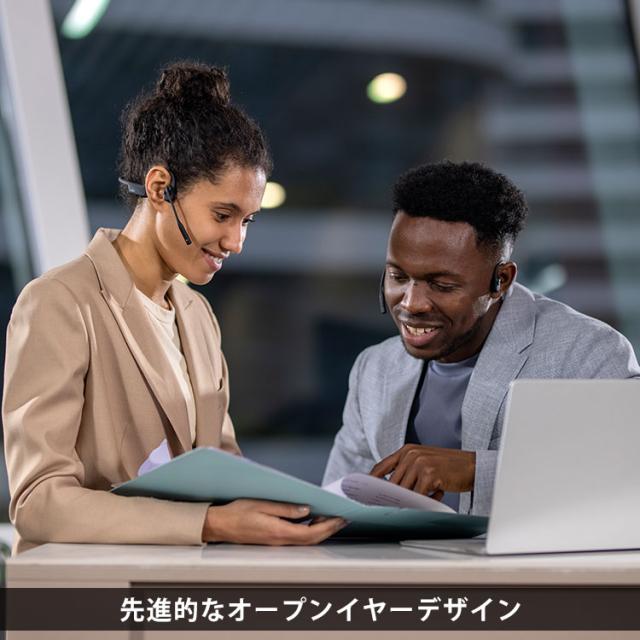 Shokz OpenComm2 UC 2025 Upgrade ショックス オープンコムツー ユーシー Type-A/Type-C｜ Type-C充電 タイプC オープンイヤー型イヤホン ミュートボタン搭載 ワイヤレス 骨伝導イヤホン【送料無料（宅配便）】_4