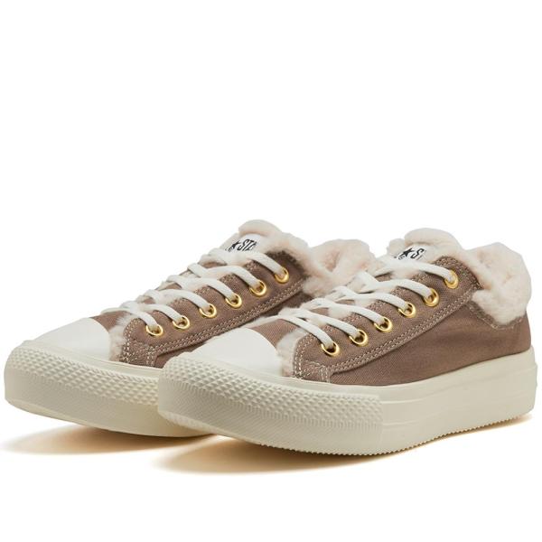 2023年秋冬新作♪ CONVERSE【コンバース】 ALL STAR LIGHT PLTS BOACOLLAR OX オールスター ライト PLTS ボアカラー OX グレージュ