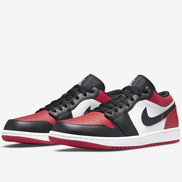 2022年春夏新作♪ NIKE【ナイキ】 AIR JORDAN 1 LOW BRED TOE エア ジョーダン 1 ロー ブレッド トゥ メンズ スニーカー 【553558-612】 ジムレッドの通販は
