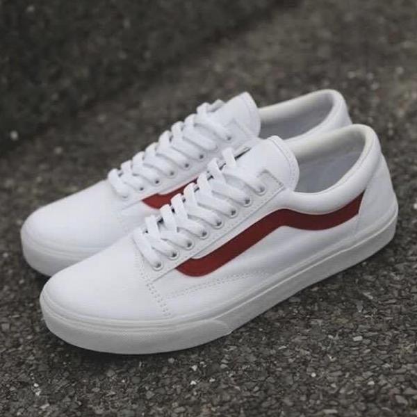 VANS【バンズ】 OLD SKOOL DX オールドスクール DX V36CL+ メンズ＆レディース スニーカー ホワイト/レッド