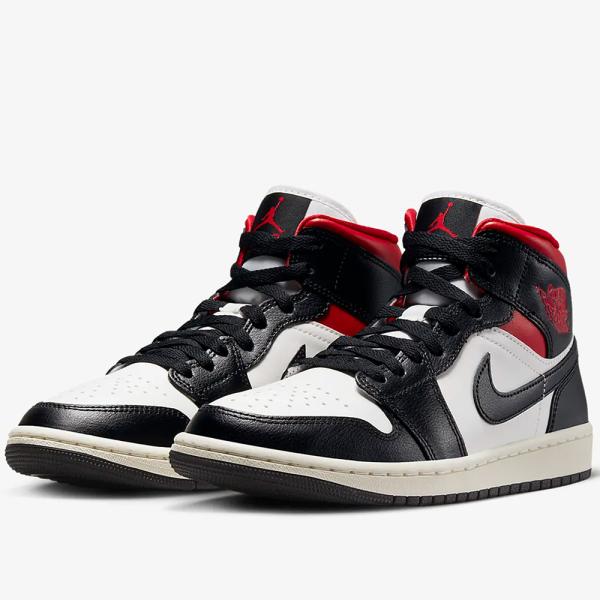2023年春夏新作♪ NIKE【ナイキ】 WMNS AIR JORDAN 1 MID ウィメンズ エア ジョーダン 1 ミッド 【BQ6472-061】 ブラック/ジムレッド
