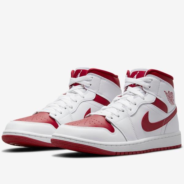 2022年春夏新作♪ NIKE【ナイキ】 WMNS AIR JORDAN 1 MID ウィメンズ エア ジョーダン 1 ミッド 【BQ6472-161】 ホワイト/ポムグラネイト