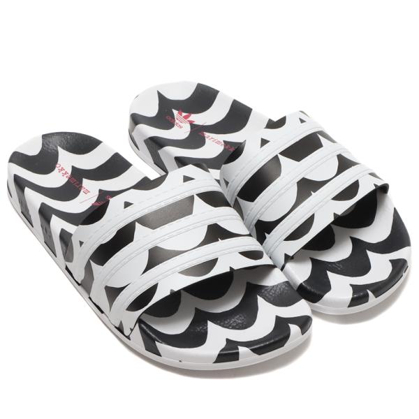 マリメッコ別注♪ marimekko【マリメッコ】 × adidas【アディダス】 ADILETTE W アディレッタ W レディース＆メンズ 【GW7536】 ブラック