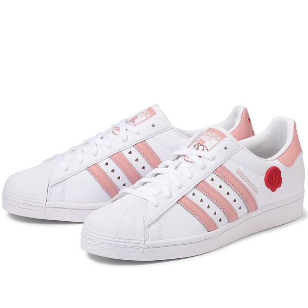 2023年バレンタイン限定♪ adidas【アディダス】 SUPERSTAR レディース＆メンズ スーパースター 【IE6976】 ホワイト/ピンクの通販は 21,800円