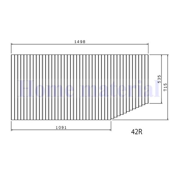 お風呂のふた TOCLAS トクラス  (旧ヤマハ） 42R （ 品番 ） GB10010690 巻きフタ 風呂ふた 巻きふた （寸法）W1498mm×D715mmの通販は