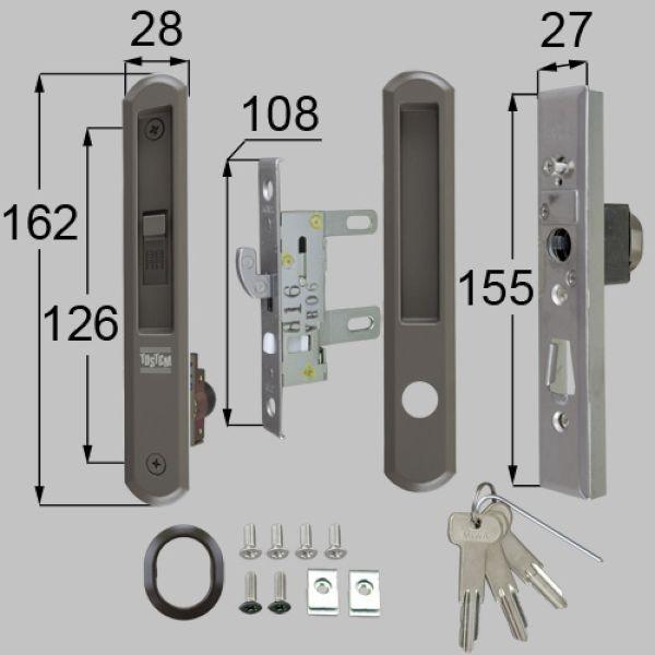 L1Y56 送料込み LIXIL リクシル トステム 玄関引戸 錠(戸引手錠) 引手内外錠・召合せ外錠セット L1Y56の通販は