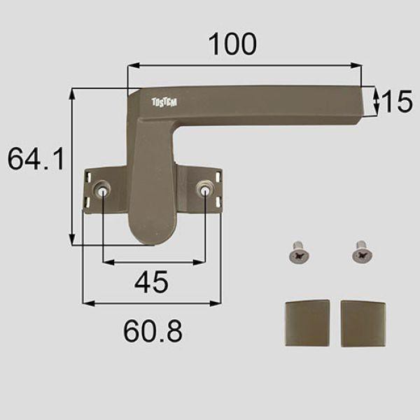 TTAG41B 送料込み LIXIL リクシル トステム 窓(サッシ) 横すべり出し窓 カムラッチハンドル (NETSA00108)TTAG41B(代替品KFZG219） 4,950円