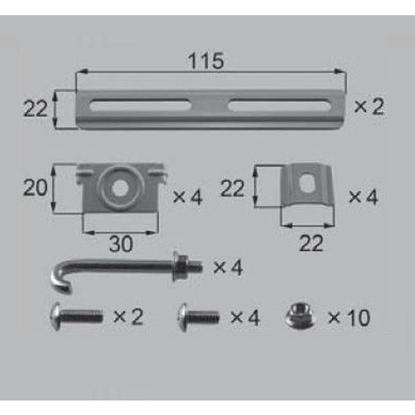 送料込み LIXIL 新日軽 エクステリア 補修部品 フェンス 支柱金具セット(H:15 用) H8AAB0314 F8AAB0314