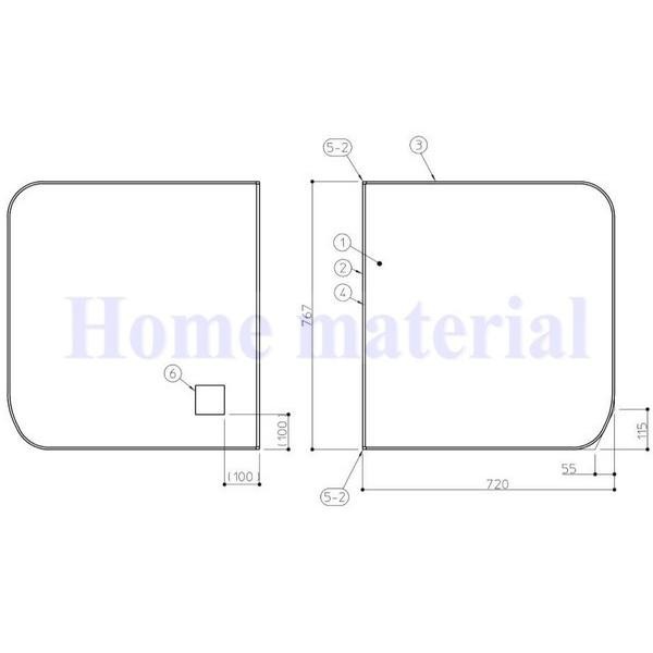 送料無料 お風呂のふた TOTO 風呂ふた 2枚割りフタ HA165DOPラクかる2枚 AFKKS81100KSAA21W