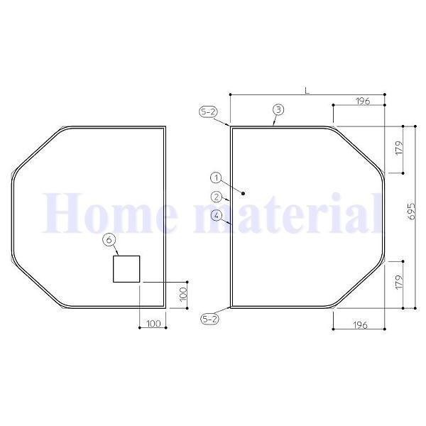 送料無料 お風呂のふた TOTO 風呂ふた 組み合わせ式 組みふた EKK84106W (代替品 AFKKS84106KSAA21W) 1230×695 L=615 2枚