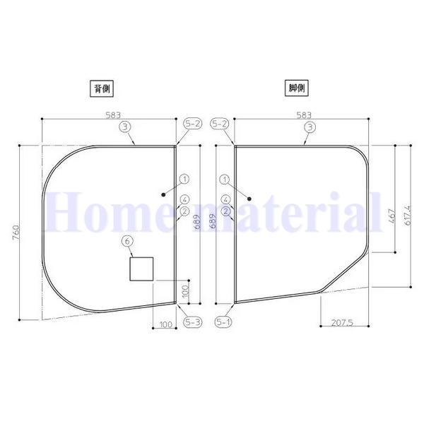 1 送料無料 お風呂のふた TOTO 風呂ふた ラウンド浴槽向け断熱ふろふた 組みふた EKK80042WR (代替品AFKKS80042RSAA21W)/EKK80042WL (代替品AFKKS80042LSAA21Wの通販は
