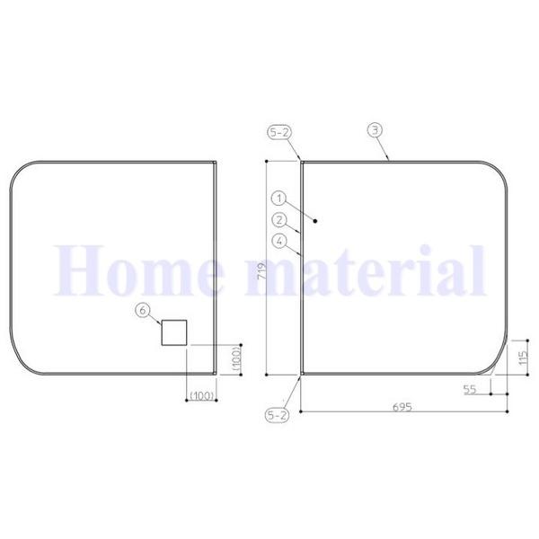 お風呂のふた TOTO 風呂ふた 2枚割りフタ HA160DOPラクかる2枚 AFKKS81115KSAA21Wの通販は