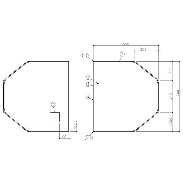 お風呂のふた TOTO 風呂ふた 組み合わせ式 組みふた WB140 ダエンラクかる EKK84094W (代替品 AFKKS84094KSAA21W ) 1380×735 2枚