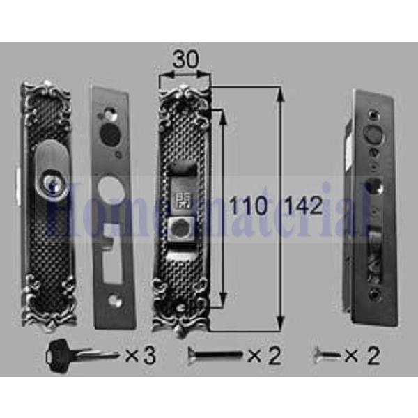 LIXIL 新日軽  ハンドル/クレセント/錠類  内外締り錠 C8NDL59 1セットの通販は