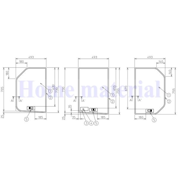 お風呂のふた TOTO 風呂ふた Gタイプ 組合せ３枚ふろふた Lタイプ EKK81036WNL EKK81036WNRの通販は