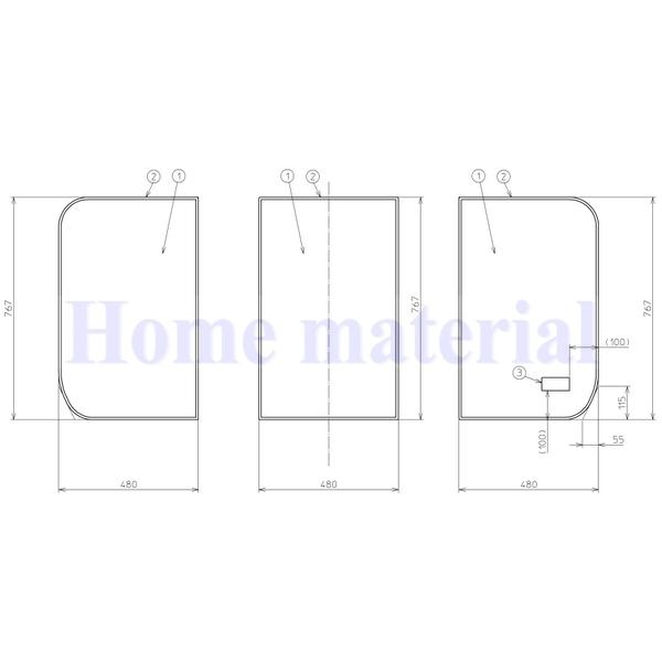 お風呂のふた TOTO 風呂ふた DOP浴槽用 断熱3枚ふろふた EKK81106W3の通販は