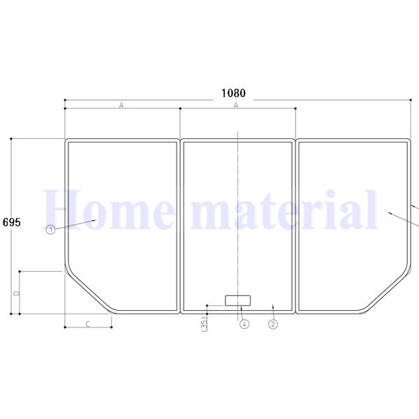 お風呂のふた TOTO 風呂ふた 組みふた 把手なし組合せふろふた スクエア 切欠き有 1100用 EKK84138N1#ETW 1080 (360×3)×695 19,180円