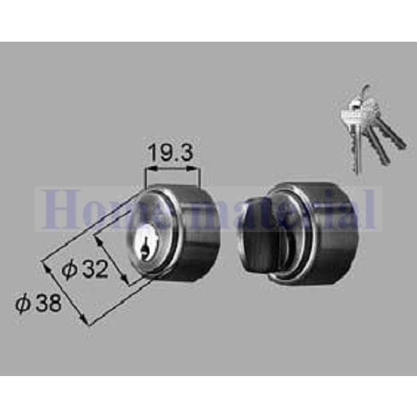 LIXIL リクシル トステム ドア 本締り錠PLS5 商品コード FNMZ054 1Set ブロンズ アルックの通販は 10,074円