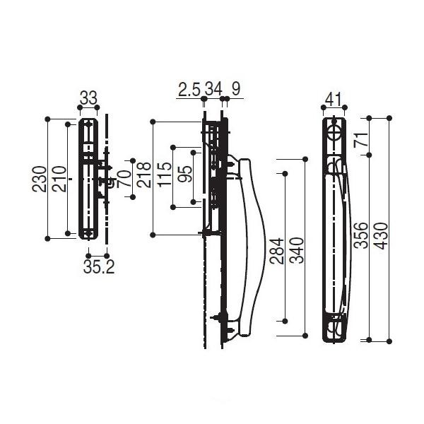 送料込み YKK 玄関引戸 戸先錠 アール型ハンドル戸先内締り錠 HH3K19828 部品コード YGHHW-HH3K19828