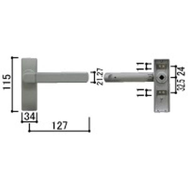 送料無料 YKK 勝手口ドア ハンドル グレモンハンドル（室内側）HH4K17846 5,561円