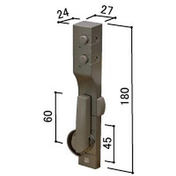 送料無料 YKK ビル・マンション用サッシ 引き違い窓 クレセント ボタン錠クレセント右勝手HH5K11612