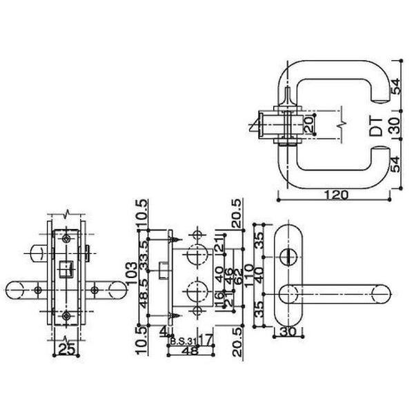 送料無料 YKK 浴室 浴室ドア用部品 レバーバンドル（錠ケース付） 品番：:HH-J-0445 管理ナンバー YKB09004 梱包内容： HHJ0445LH HHJ0445CS 各1