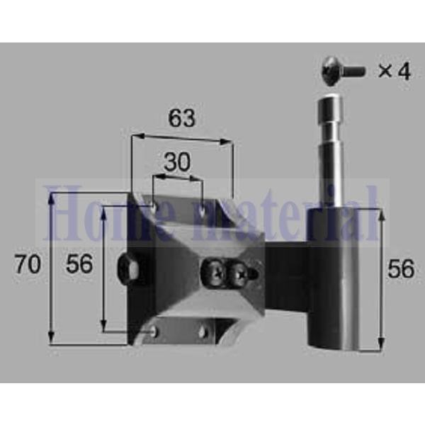送料込み LIXIL 新日軽 エクステリア 補修部品 門扉 持ち送り 75 角門柱用ヒンジ( 下) 持ち送り( 調整金具) K8H191A ブロンズつや消し