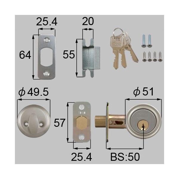 送料無料 LIXIL リクシル トステム 室内ドア 錠 デッドロック錠 商品コード : MZTZZAD62 1SETの通販は