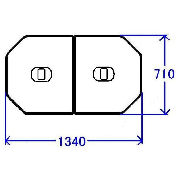 お風呂のふた TOTO 風呂ふた 軽量把手付組み合わせ式 組みふた 外寸：1340×710mm PCF1420N#N11 トトの通販は