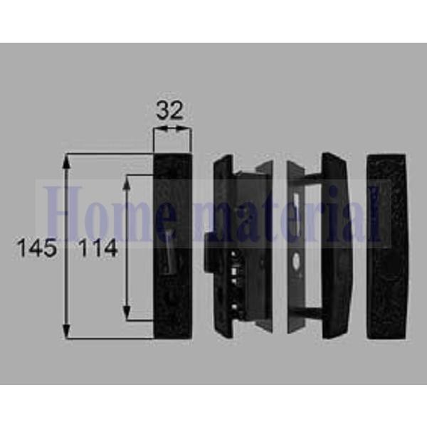 LIXIL 新日軽  ハンドル/クレセント/錠類  内締り錠 X8NDL161 1セットの通販は