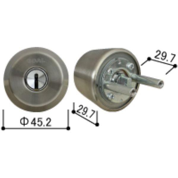 送料無料 YKK 勝手口ドア シリンダー・サムターン 交換用高性能V18シリンダー（2ロック）HHJ-0916CY 部品コード YSHHW-HHJ-0916CY