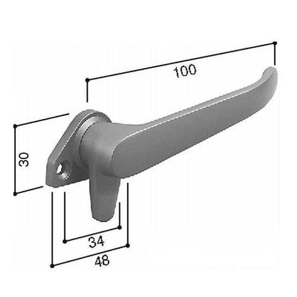 送料無料 YKK カムラッチハンドル（外観左吊元用） HHN-0045 部品カラー名 : YW：ホワイトの通販は
