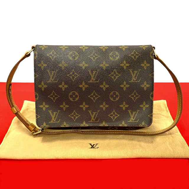 LOUIS VUITTON ルイヴィトン ミュゼット タンゴ レザー PVC ショルダーバッグ ブラウン 419-9