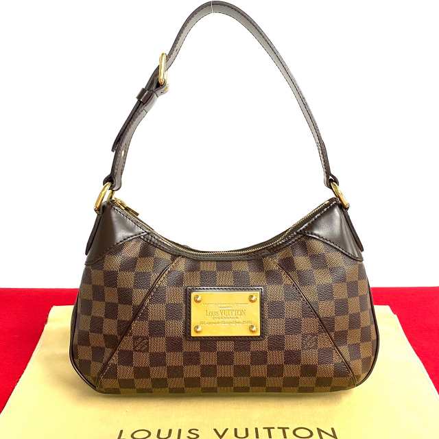 LOUIS VUITTON ルイヴィトン テムズ PM ダミエ レザー PVC ショルダーバッグ ブラウン 419-1